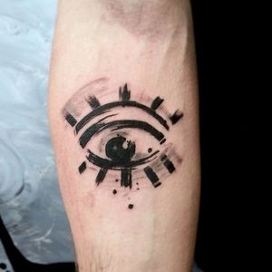 Doodle inverted eye tattoo. #doodle #primitivism #Funns #UK #eye