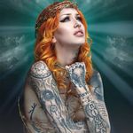Holy Shelly by photographer Pascal Latil #ShellydInferno #PascalLatil #tattooedmodel #model #performer