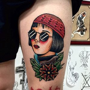 Awesome neotraditional portrait of Mathilde by Gony #Neotraditional #Mathilda #Leon #LeonTheProfessional #portrait #Gony
