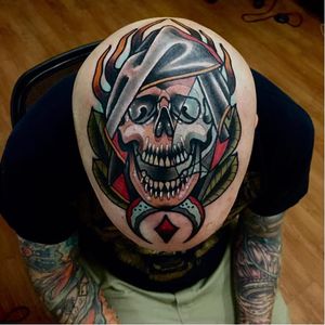 Badass Grim Reaper tattoo by Leah Tattooer #LeahTattooer #neotraditional #skull #grimreaper
