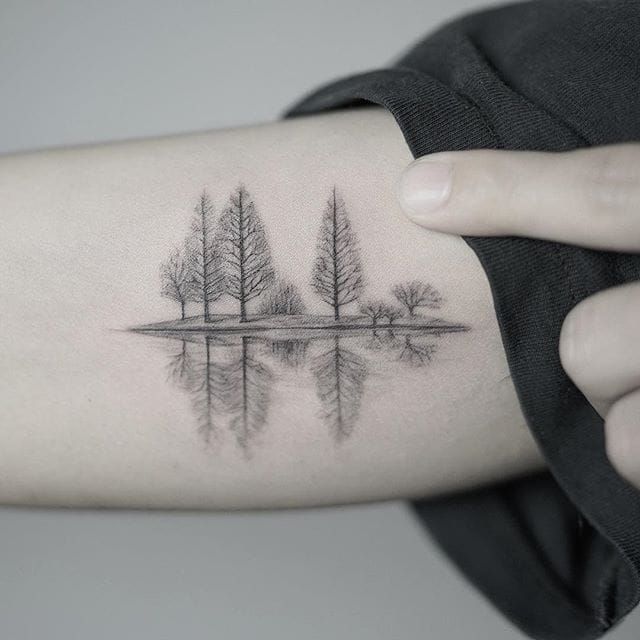 timeless tree bang bang ny  Fine line tattoos Line tattoos Tree tattoo  designs