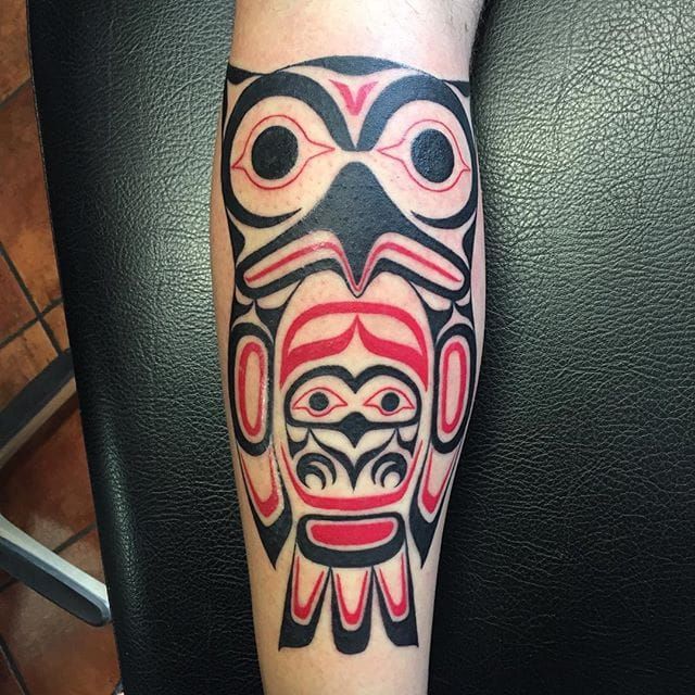 Tattoo uploaded by Robert Davies • Owl Tattoo by Deano Robertson #haida  #haidaart #northwestcoast #pacificnorthwest #nativeamerican #indigenousart  #tribal #DeanoRobertson • Tattoodo