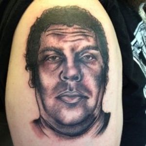 Andre the Giant portrait by Andy Ryan Felty (via IG -- Andyryanfelty) #Andyryanfelty  #andrethegiant #andrethegianttattoo #wrestlingtattoo