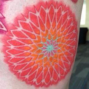 Mandala tattoo by Corey Divine and Brian Geckle via Instagram @briangeckleart #mandala #geometric #BrianGeckle #CoreyDivine