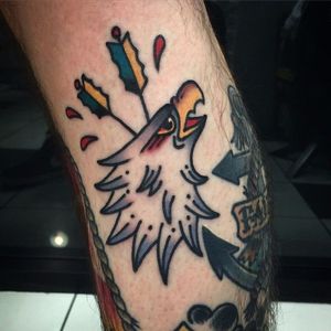 Eagle Head Tattoo by Eric Worx #EagleHead #EagleTattoo #TraditionalEagle #Traditional #EricWorx