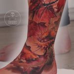 Fall tattoo #Boris #realistic #fall #leaf #autumn #nature