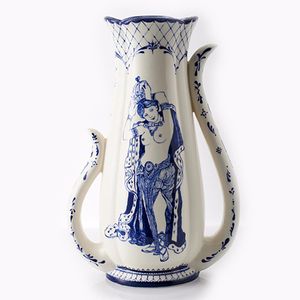 Original, single edition porcelain pitcher, based off of Russian Prison Tattoos, by Valeria Monis. #ValeriaMonis #RussianPrisonTattoo #PrisonTattoos #ArtShare #Porcelain #Artist