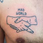 “Handshake“ tattoo by Magic Rosa. #themagicrosa #MagicRosa #ignorant #linework #bold #handshake