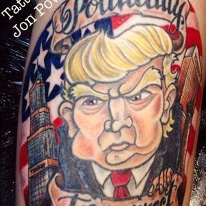 Caricature Donald Trump tattoo of Jennifer Pitta. #caricature #donaldtrump #election2016 #2016