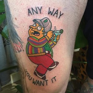 Tattoo by Clare, Clarity Tattoo #ClareClarity #TheSimpsons (Photo @thesimpsonstattoo)