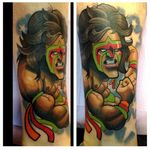 Ultimate Warrior Tattoo by Marty McEwen #UltimateWarrior #WWE #wrestling #portrait #MartyMcEwen