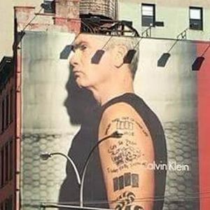 The massive billboard featuring Henry Rollins in NYC's lower east side. #CalvinKlein #controversy  #HenryRollins