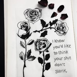 Rose tattoo designs by Lydia Amor #LydiaAmor #handpoke #rose #roses #blackwork