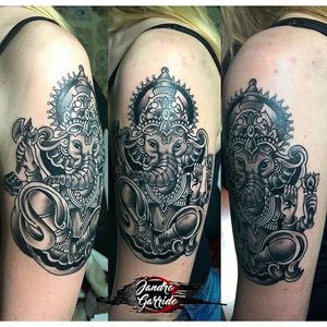 Blackwork Ganesha Tattoo by Alejandro GC #BlackworkGanesha #blackwork #Ganesha #Hindu #AlejandroGC