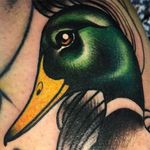 Duck Tattoo by Ly Aleister #duck #ducktattoo #traditionalduck #traditionalducktattoo #traditional #traditionaltattoo #oldschool #bird #birdtattoo #LyAleister