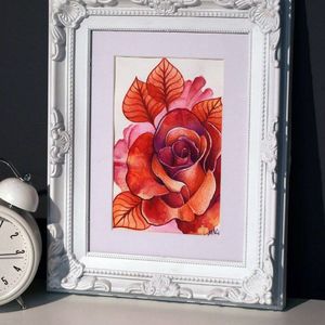 Rose art by Maya Kubitza #MayaKubitza #Poland #flower #color #art #rose #painting