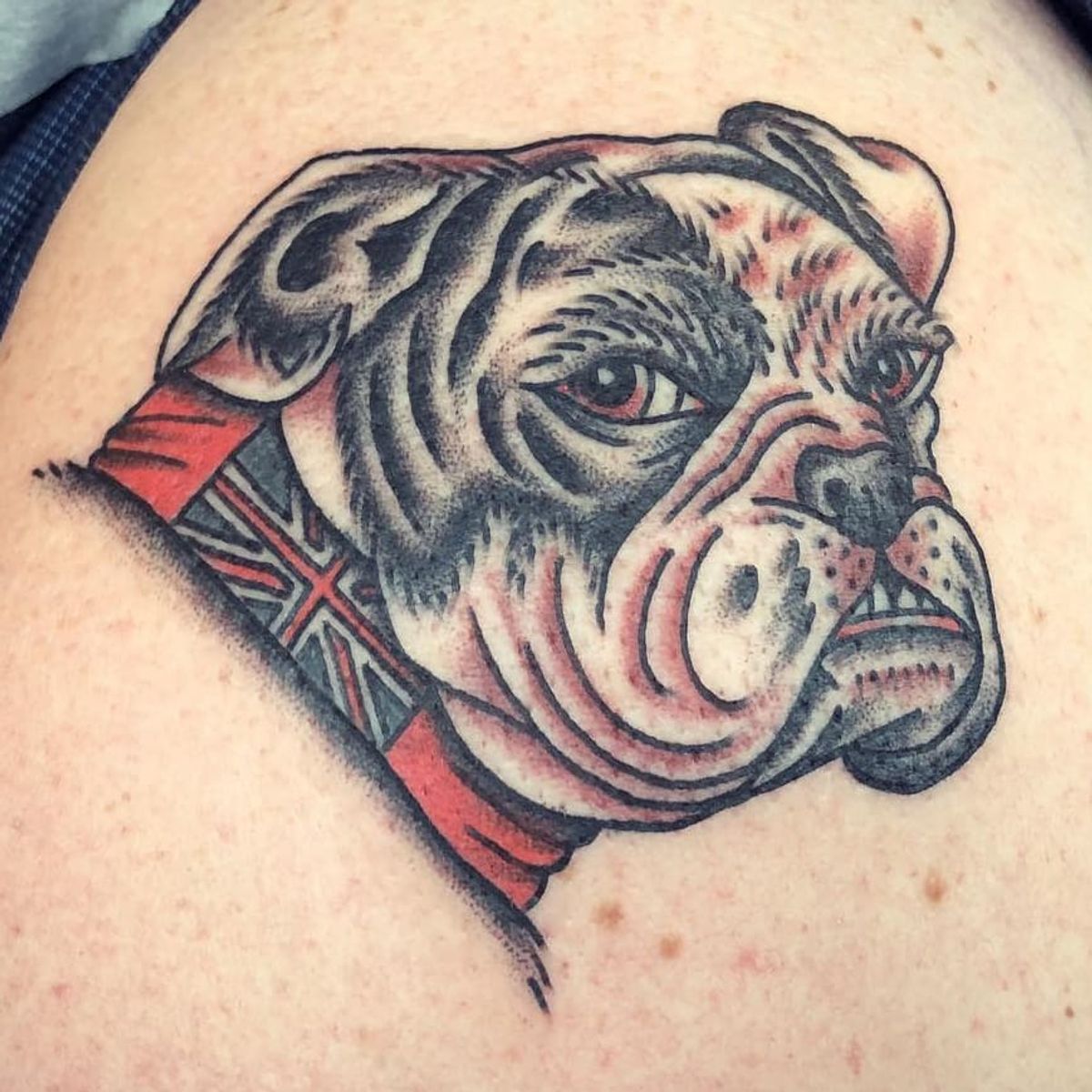 Tattoo uploaded by Tattoodo • British Bulldog tattoo by Tron #Tron # ...