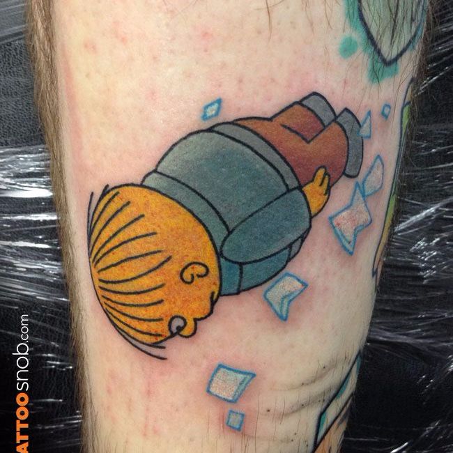 Ralph Wiggum Unitard by Timo at Shockers, Balingen, GER : r/tattoos