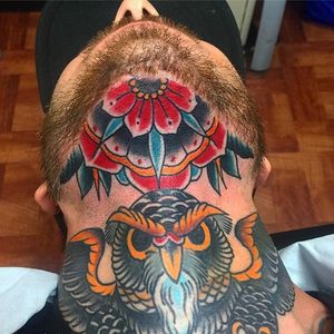Chin Mandala Tattoo by Mikey Sarratt #mandala #traditional #traditionalartist #oldschool #classic #boldwillhold #MikeySarratt