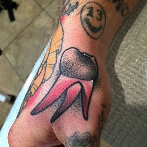 Tooth Tattoo by Shawn666 #Tooth #ToothTattoos #ToothTattoo #Teeth #TeethTattoos #TeethTattoo #ShawnTriple6 #Shawn666