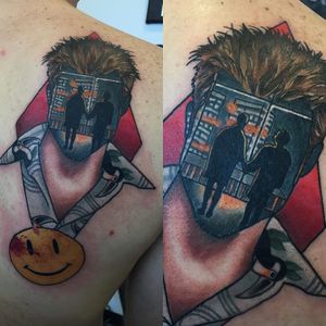 The first rule about this tattoo by Jay Joree is that you don't talk about this tattoo by Jay Joree. (Via IG - jayjoree) #JayJoree #popculture #surrealism #fightclub