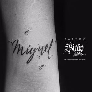 Miguel #BirãoLettering #brazilianartist #TatudoresDoBrasil #brasil #brazil #lettering #caligraphy #caligrafia #nome #name #miguel
