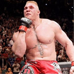 Who could forget Brock Lesnar's dagger chest ink and the giant demon tattooed on his back? Brock is one of the most intimidating people on the planet. #UFC #Sports #MMA #BrockLesnar #Dagger