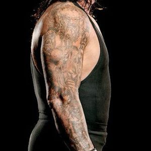 The Undertaker's horror themed sleeve. #WWE #WWESuperstars #Wrestling #TheUndertaker #Sleeve