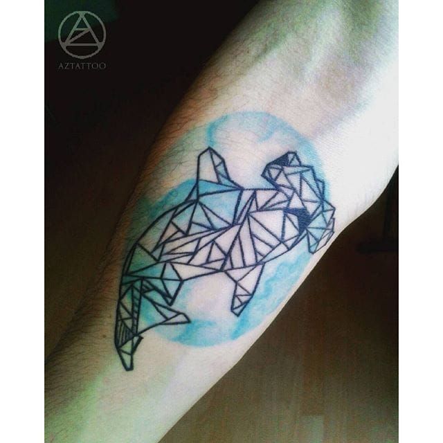 Krypt Tattoo  Fun geometric watercolor shark I did  Facebook