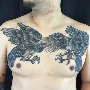 Odins Ravens Tattoo by Michael Viruet #OdinsRavens #Odin #raven #Norse #MichaelViruet