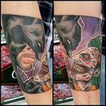 Batman Joker Tattoo by Steve Rieck #Batman #ComicBookTattoo #ComicBook #Comics #Superhero #SteveRieck