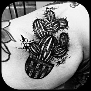 Blackwork Cactus Tattoo by Josh Kendrick #blackwork #blackworkcactus #cactustattoos #cactustattoos #cactus #planttattoo #blackworkplanttattoos #blackworktattoos #JoshKendrick