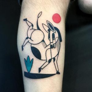 If you don't like this tattoo you truly are a jackass. Tattoo by Luca Font (Via IG - lucafont) #LucaFont #art #abstract #cubism #fineart #surrealism #donkey #jackass