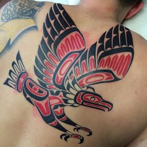 Eagle Tattoo by Deano Robertson #haida #haidaart #northwestcoast #pacificnorthwest #nativeamerican #indigenousart #tribal #DeanoRobertson