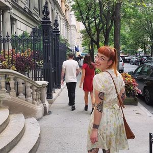 Eddy Lou on the streets of New York City. #EddyLou #artist #tattooartist