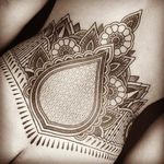 Corset style tattoo by Nazareno Tubaro #NazarenoTubaro #geometric #dotwork #blackwork #ornamental #corset