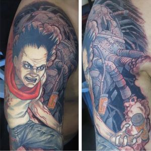A portrait of Tetsuo from Rob Noseworthy's body of work (IG—robnoseworthy). #Akira #anime #RobNoseworthy #Tetsuo