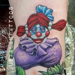 A killer clown from outer space by Just Alan (IG—justalantattoos). #color #JustAlan #KillerKlownsfromOuterSpace #realism #portraiture