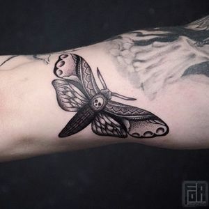 Dotwork Moth Tattoo by Mina Pavlović #dotowrkmoth #moth #dotwork #MinaPavlovic