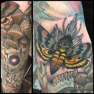 Death Moth Tattoo by Emmanuel Mendoza #neotraditional #neotraditionaltattoo #neotraditionaltattoos #neotraditionalartist #boldtattoo #EmmanualMendoza