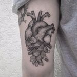 Coração-pinha por Farfalla Ink! #FarfallaInk #tatuadorasbrasileiras #Brasil #SãoPaulo #TattooBr #blackwork #fineline #dotwork #heart #pine #coração #pinecone #pinha