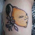 Sour lemon tattoo by Yas T. #neotraditional #citrus #lemon #YasT