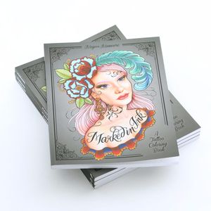 "Marked in Ink" tattoo coloring book by @megan_massacre, available at the Tattoodo Art Fair #meganmassacre #coloringbook #tattoocoloringbook #tattoobook #tattooart #tattoo #brooklyn #tattoodo #artfair