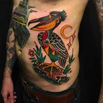 Bird and pyramids scenery tattoo by Teide Tattoo #TeideTattoo #SevenDoorsTattoo #Neotraditional #Eccentric #AnimalTattoos #Bird #pelican #Pyramids