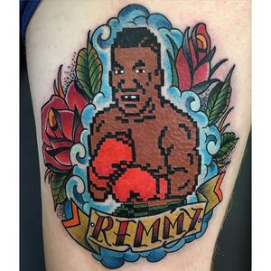 Mike Tyson Tattoo by Adam Pasquali #MikeTyson #MikeTysonTattoo #BoxingTattoo #SportTattoos #Portrait #AdamPasquali