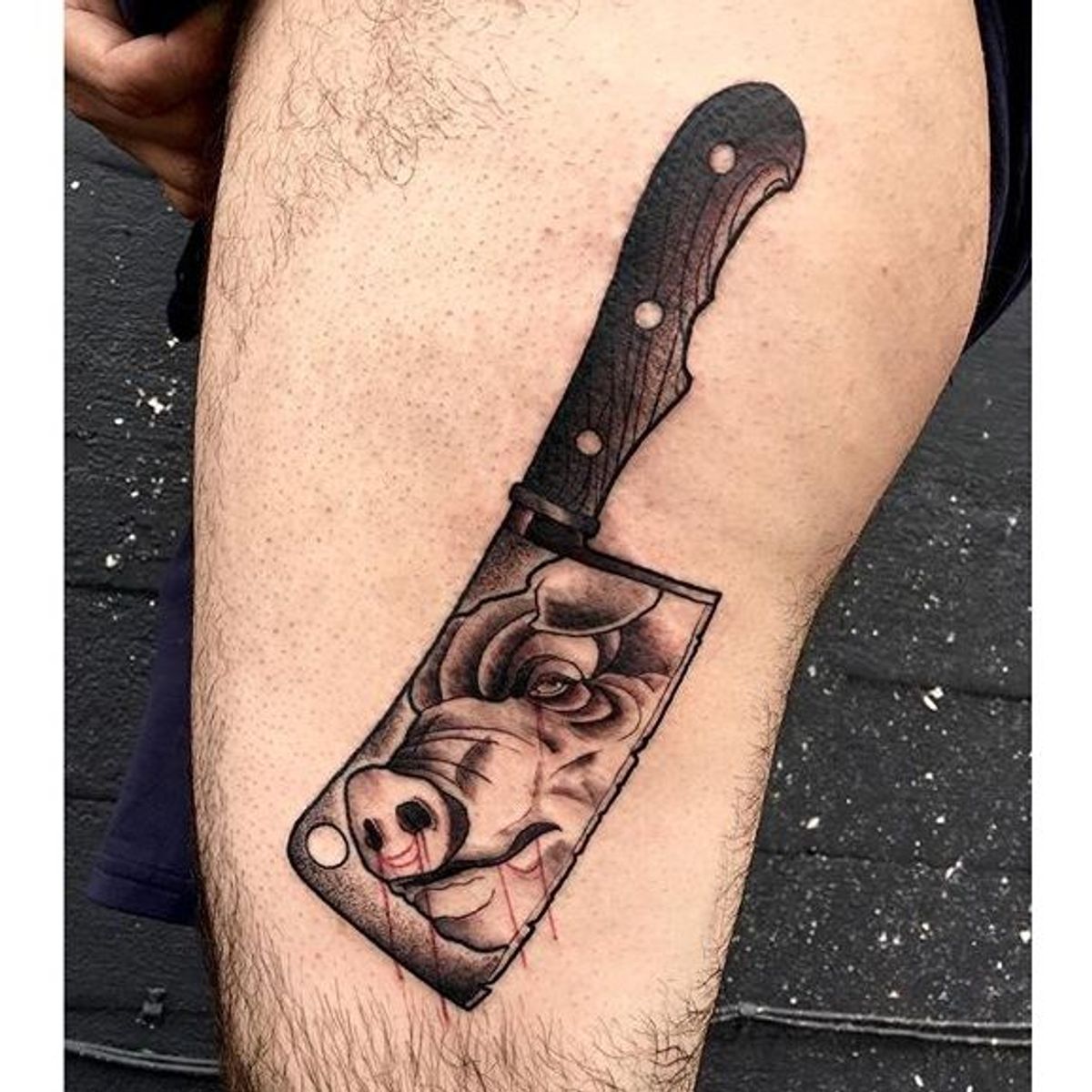 Tattoo uploaded by Robert Davies • Cleaver Tattoo by Nico Bassill 