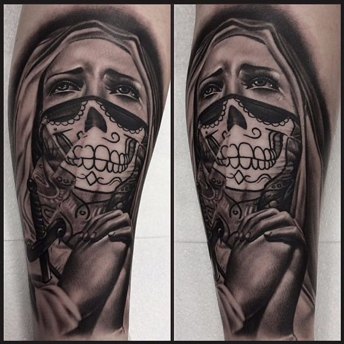 Tattoo uploaded by Xavier • Black and grey religious portrait tattoo by ...