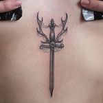 Antler tattoo by Mary Madsen. #antler #horn #deer #sword #MaryMadsen