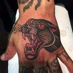 Traditional Panther Tattoo by Sergio Bertini #panther #panthertattoo #panthertattoos #panthers #pantherhead #pantherheadtattoo #traditionalpanther #traditionalpanthertattoo #traditionaltattoo #classictattoo #timelesstattoos #SergioBertini