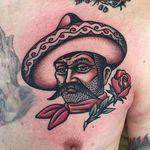 Cowboy Tattoo by Gonzalo Muñiz #cowboy #traditional #traditionaltattoo #oldschool #traditionalartist #boldwillhold #GonzaloMuniz